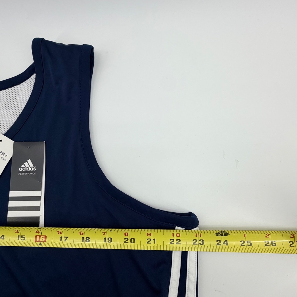 Adidas Practice Reversible Basketball Jersey Size LT Navy White E71812 NWT - Picture 6 of 7